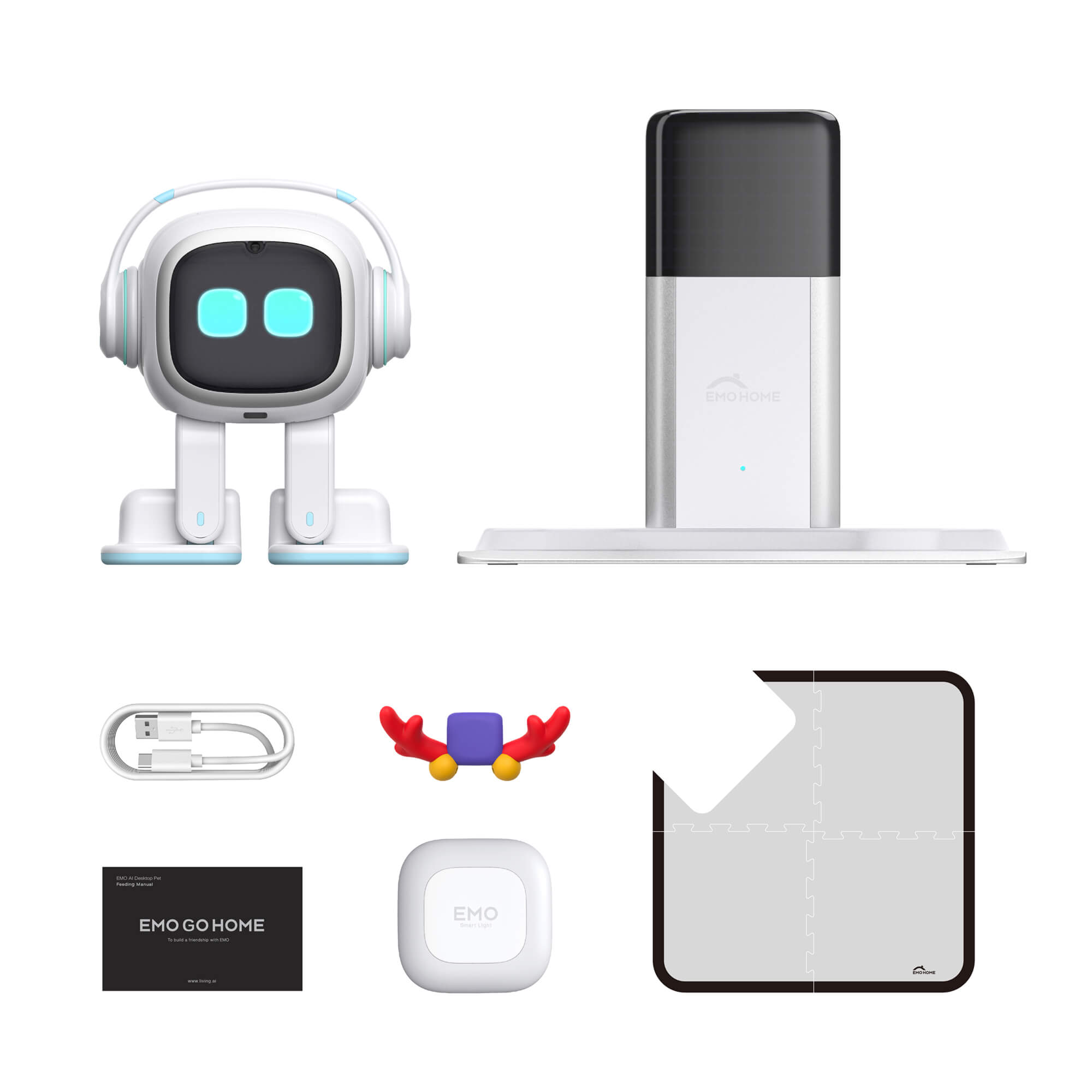 EMO Go Home Robot, mascota de escritorio con IA, base de carga